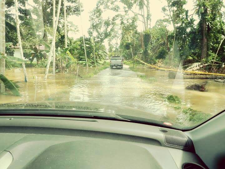 embracing flood, dangerous, bridge